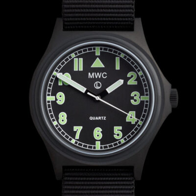 MWC G10 100m / 330ft Water resistant Search and Rescue (SAR) Black PVD Steel Militair Horloge with Sapphire Crystal – NATO Stock Number: NSN 6645-99-493-1283 – Authentiek Militair Design