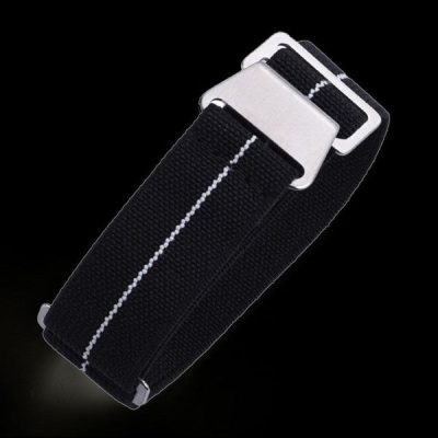 22mm Elasticated French Navy and Special Forces Strap in Bla