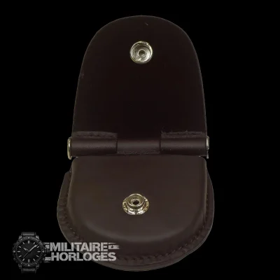 Superior Quality Brown Calf Leather Pocket Horloge Case