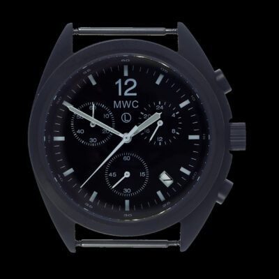 MWC Mechanical/Quartz Hybrid NATO Pattern Militair Pilots Chronograph – Zwart