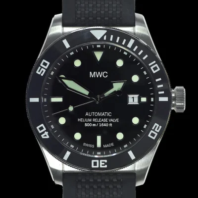MWC Swiss Made 500m (1640ft) waterbestendig automatisch duikhorloge in roestvrij staal met saffierglas