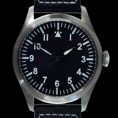 Military Watch Company Klassiek Piloten Horloge met Hoogwaardig Automatisch Uurwerk en Vloeiende Seconde Wijzer