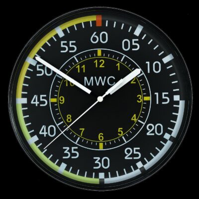 MWC Aircraft Instrument Airspeed Indicator Wall Clock with Silent Quartz Movement and Sweep Second Hand (Size 22.5 cm / approx 9″) – Authentiek Militair Design