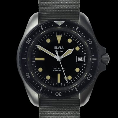ELVIA Automatic Militair Divers Horloge with Sapphire Crystal and 24 Jewel Automatic Movement – Authentiek Militair Design