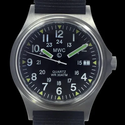 MWC G10 300m / 1000ft Waterbestendig Limited Edition US-patroon Geborsteld roestvrij staal Militair horloge met saffierglas op NATO-band