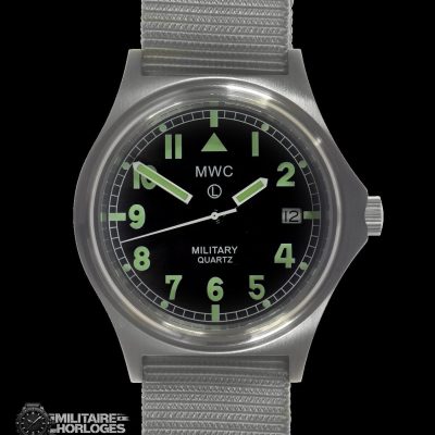 MWC G10 100m waterbestendig Militair Horloge in roestvrij staal Satin – Wit