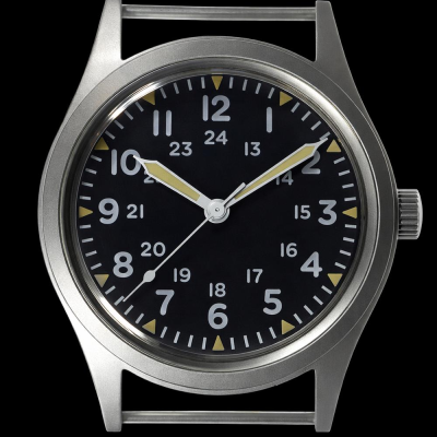 GG-W-113 U.S 1960s Pattern Handwound Militair Horloge with plexiglas – NATO strap