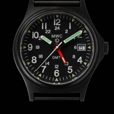 MWC GMT (Dual Time Zone) 200m/660ft waterbestendig Militair Horloge – Zwart