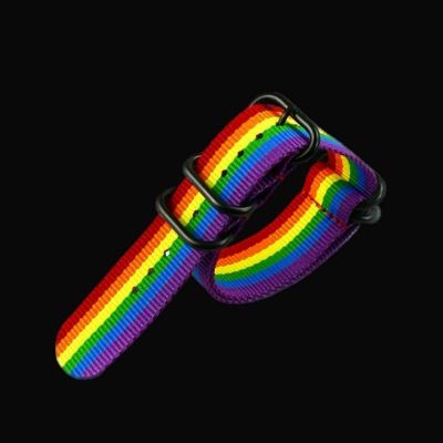 24mm LGBT Rainbow Zulu NATO Militair Horloge Strap in Ballistic Nylon Webbing – Authentiek Militair Design