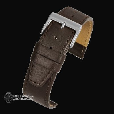 18mm High Quality Brown Calf Leather Horloge Strap with Soft Nubuck