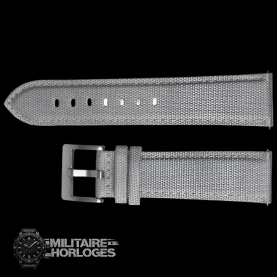 22mm Light Grey Sailcloth CORDURA® Horlogestrap