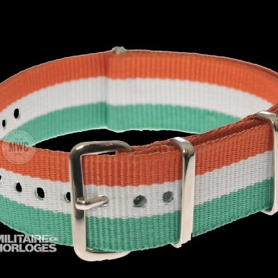Ireland – 20mm “Orange, White and Green” NATO Militair Horloge Strap