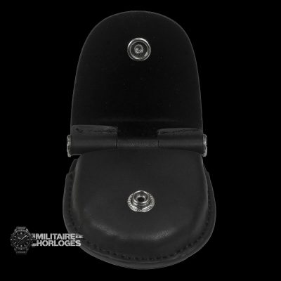 Superior Quality Black Calf Leather Pocket Horloge Case
