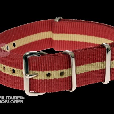 20mm Red and Sand NATO Militair Horloge Strap