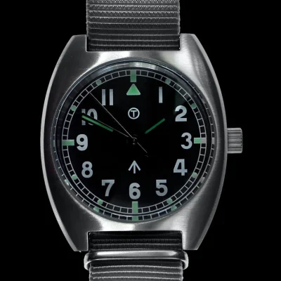 MWC W10 1970's Patroon (merkloze wijzerplaat) Hybride Quartz/Mechanisch Militair Horloge met 100m Waterbestendigheid