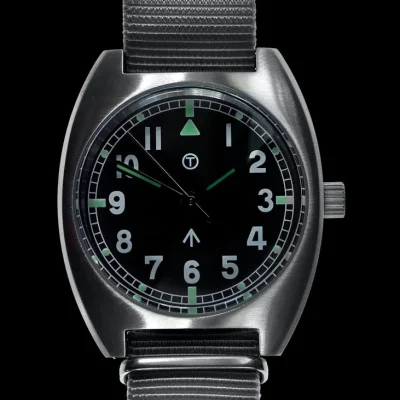 MWC W10 1970’s Patroon (merkloze wijzerplaat) Hybride Quartz/Mechanisch Militair Horloge met 100m Waterbestendigheid