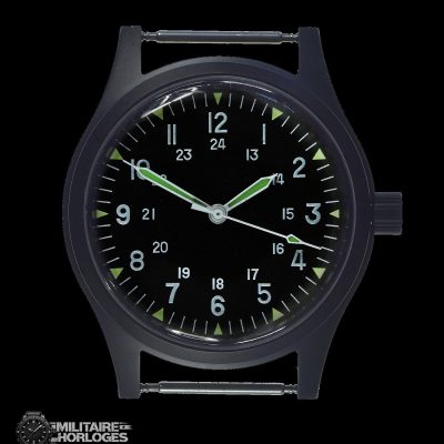 MWC PVD LTD Edition GG-W-113 Vietnam Horloge (24 Jewel Automatisch) – Zwart