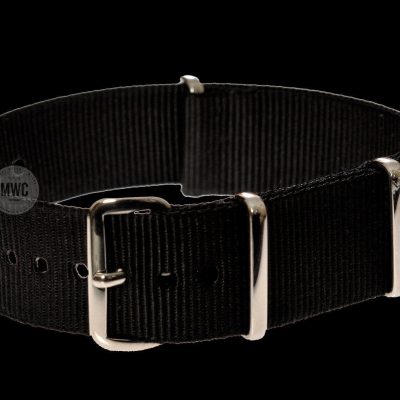 22mm Black NATO Militair Horloge Strap – Authentiek Militair