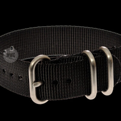 20mm Black Zulu Pattern Nylon Militair Horloge Strap