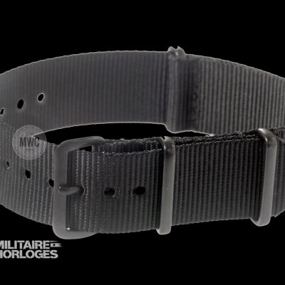 24mm zwart PVD NATO Militair Horloge Strap