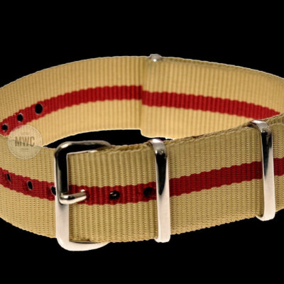 18mm Sand and Red NATO Militair Horloge Strap – Authentiek Militair Design