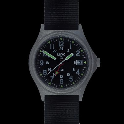 Military Watch Company GMT (Dubbele Tijd Zone) Militair Horloge met Militaire Anti-reflectieve PVD Coating in Gunmetal