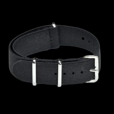 20mm Elasticated Black NATO Militair Horloge Strap