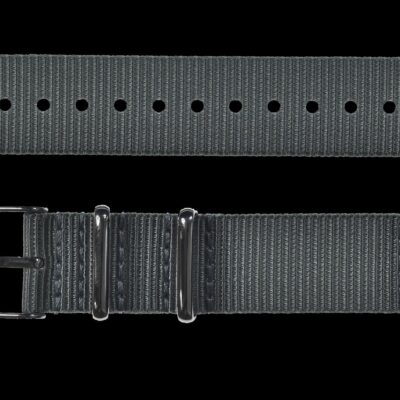 2 Piece 18mm Grey NATO Militair Horloge Strap in Ballistic Nylon with Stainless Steel Fasteners – Authentiek Militair Design