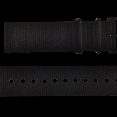 2 Piece 22mm PVD Black NATO Militair Horloge Strap in Ballistic Nylon – Authentiek Militair Design