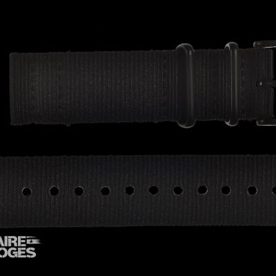 2 Piece 20mm PVD Black NATO Militair Horloge Strap in Ballistic Nylon