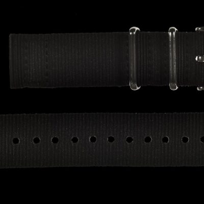 2 Piece 18mm Black NATO Militair Horloge Strap in Ballistic Nylon with Stainless Steel Fasteners – Authentiek Militair Design