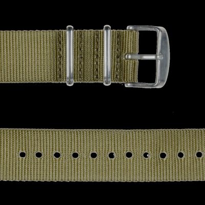 2 Piece 22mm Khaki NATO Militair Horloge Strap in Ballistic