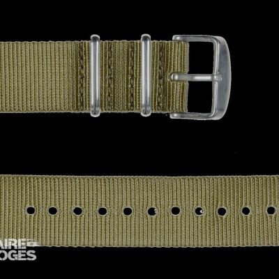 2 Piece 22mm Khaki NATO Militair Horloge Strap in Ballistic Nylon