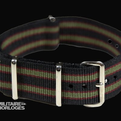 The Original 1964 007 Colours! 18mm Black, Red and Olive Green NATO