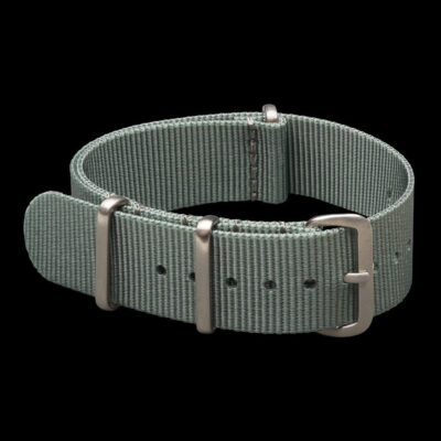 18mm Gray NATO Militair Militair Horloge Strap with Stainless Steel Fasteners – Authentiek Militair Design