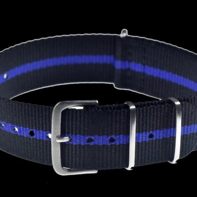 20mm “Thin Blue Line” Police Pattern Ballistic Nylon Webbing Strap – Authentiek Militair Design