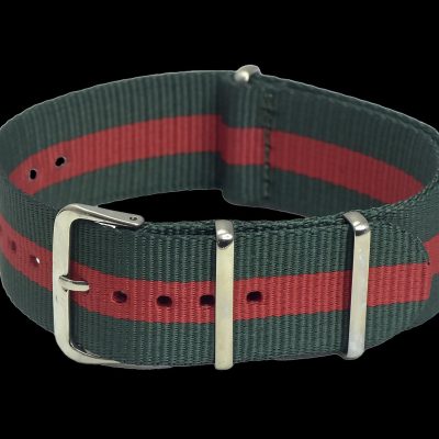 20mm Green and Red NATO Militair Horloge Strap – Authentiek