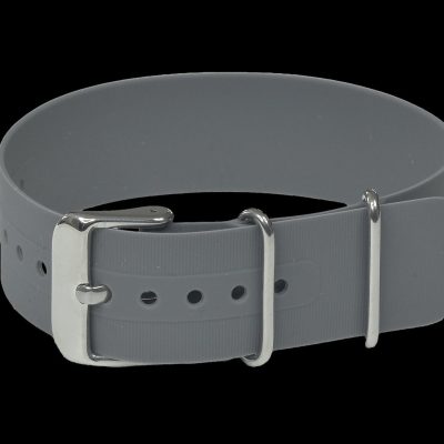 20mm Grey Silicone/Rubber NATO Militair Horloge Strap – Auth
