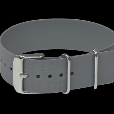 18mm Grey Silicone/Rubber NATO Militair Horloge Strap – Authentiek Militair Design