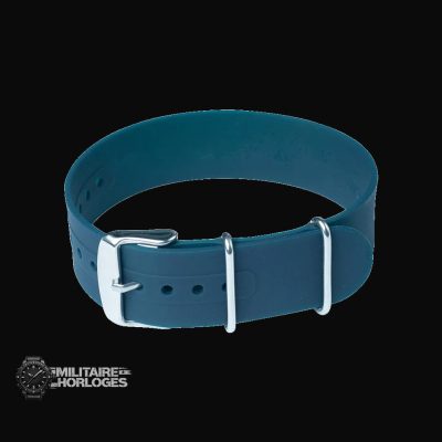 18mm Navy Blue Silicone/Rubber NATO Militair Horloge Strap