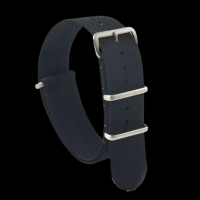 18mm Ribbed Black NATO Militair Horloge Strap – Authentiek Militair Design