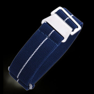 20mm Elasticated French Navy and Special Forces Strap in Navy with a White Stripe – Authentiek Militair Design
