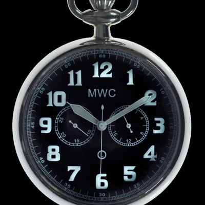 Militair zakhorloge voor algemene dienst (hybride uurwerk met zwarte wijzerplaat)