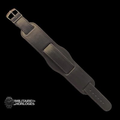 Brown 1950s Pattern 20mm Leather Militair Horloge Strap – Au