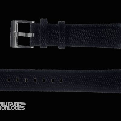 22mm Black Sailcloth CORDURA® Horlogestrap