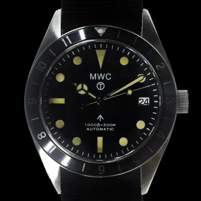 MWC Classic 1960s Pattern Dual Time Zone Automatic Divers Watch met Retro Luminova-verf en saffierglas