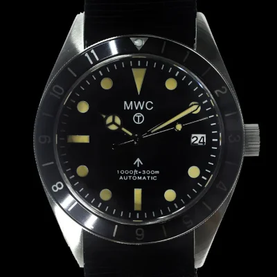 MWC Classic 1960s Pattern Dual Time Zone Automatic Divers Watch met Retro Luminova-verf en saffierglas