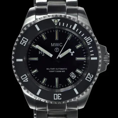 MWC 21 Jewel 300m Automatisch Militair Duikhorloge op Armband met Tritium GTLS, Saffierglas en Keramische Lunette