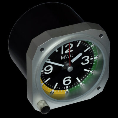 Limited Edition Replica Airspeed Indicator Cockpit / Desk Clock in Aluminium Finish – Authentiek Militair Design