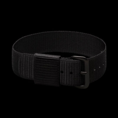 18mm 1980s U.S Pattern Black Militair Horloge Strap with PVD Steel Fasteners – Authentiek Militair Design